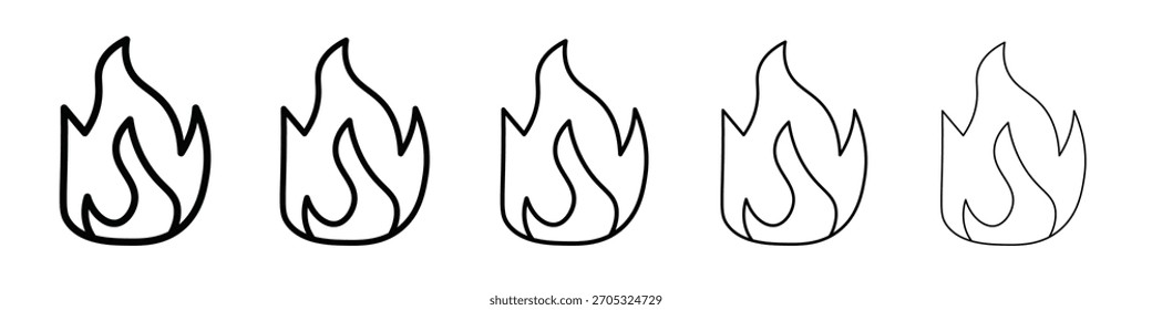 Fire icon design, logo, app, UI. Vector illustration, EPS
