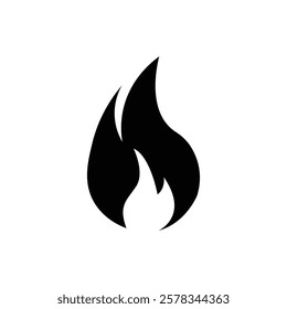 Fire icon design template. Vector icon.