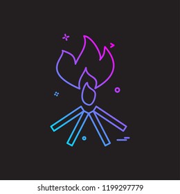 Fire icon design vector