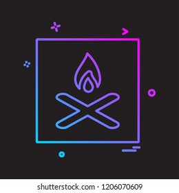 Fire icon design vector