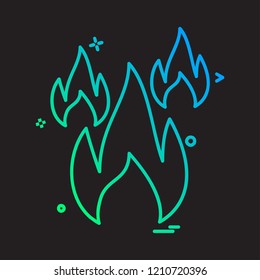 Fire icon design vector