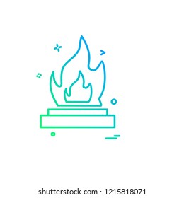 Fire icon design vector 