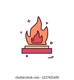 Fire icon design vector 