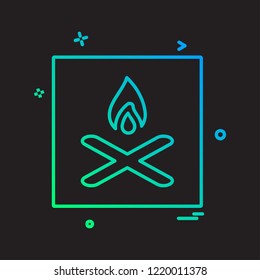 Fire icon design vector