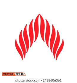 Fire icon design vector graphic of template, sign and symbol