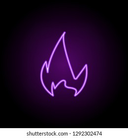 fire icon. Elements of Eco in neon style icons. Simple icon for websites, web design, mobile app, info graphics