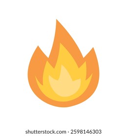 fire icon emoji vector design