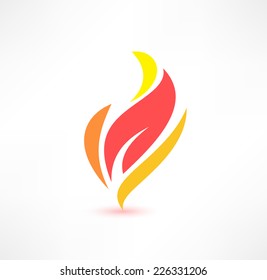 Icono de fuego. El concepto energético Diseño del logotipo.
