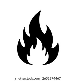 Icono de fuego. Llama, símbolo de hoguera. Ilustración vectorial.