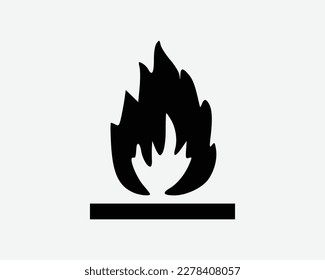 Feuersymbol Brandbrand brennende Hitze Ignite Hot Passion Warm Schwarz Weiß Silhouette Symbol Schild Grafik Clip Kunstwerk Illustration Piktogramm Vektorgrafik