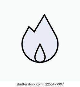 Fire Icon. Flame, Burn Symbol.
