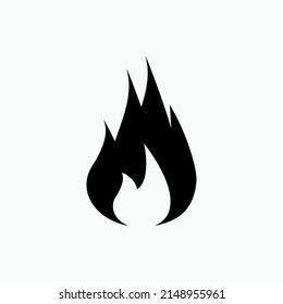 Fire Icon. Flame, Flammable or Flaming Symbol - Vector.