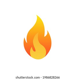 Icono de fuego. Llama inflamable. Gráficos vectoriales