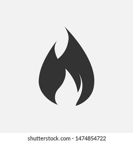 Fire Icon. Flame Illustration As A Simple Vector Sign & Trendy Symbol for Design,  Websites, Presentation or Mobile Application.