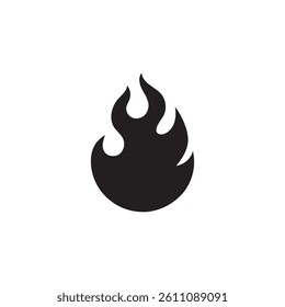Fire icon, Flame icon isolated on white background.