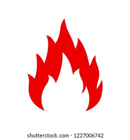 Fire icon. Flame sign - vector for stock