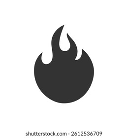 Fire icon. Fire flame symbol isolated on white background
