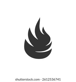 Fire icon. Fire flame symbol isolated on white background