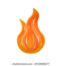 Fire icon. Fire flame symbol. Vector illustration