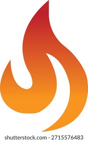 Icono de fuego con símbolos de llama en gradiente, plano, estilo, ilustración de energía de llama de calor ardiente para advertencia de seguridad Diseño de interfaz de usuario y gráficos de emergencia