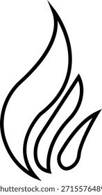 Icono de fuego con símbolos de llama en gradiente, línea negra, estilo, grupo de ilustración de energía de llama de calor ardiente para diseño de interfaz de usuario de peligro de seguridad y gráficos de emergencia