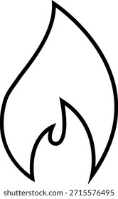 Icono de fuego con símbolos de llama en gradiente, línea negra, estilo, grupo de ilustración de energía de llama de calor ardiente para diseño de interfaz de usuario de peligro de seguridad y gráficos de emergencia
