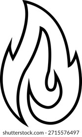 Icono de fuego con símbolos de llama en gradiente, línea negra, estilo, grupo de ilustración de energía de llama de calor ardiente para diseño de interfaz de usuario de peligro de seguridad y gráficos de emergencia