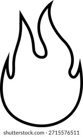 Icono de fuego con símbolos de llama en gradiente, línea negra, estilo, grupo de ilustración de energía de llama de calor ardiente para diseño de interfaz de usuario de peligro de seguridad y gráficos de emergencia