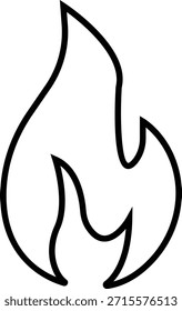 Icono de fuego con símbolos de llama en gradiente, línea negra, estilo, grupo de ilustración de energía de llama de calor ardiente para diseño de interfaz de usuario de peligro de seguridad y gráficos de emergencia