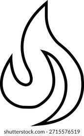 Icono de fuego con símbolos de llama en gradiente, línea negra, estilo, grupo de ilustración de energía de llama de calor ardiente para diseño de interfaz de usuario de peligro de seguridad y gráficos de emergencia