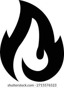 Icono de fuego con símbolos de llama en gradiente, negro, estilo plano, grupo de ilustración de energía de llama de calor ardiente para diseño de interfaz de usuario de peligro de seguridad y gráficos de emergencia