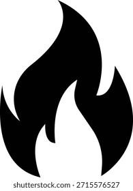 Feuersymbol mit Flammensymbolen in Farbverlauf, schwarz flach, Stil, brennende Hitze blau Energie Illustrationsgruppe für Sicherheitswarnung Gefahr UI Design und Notfall-Grafiken