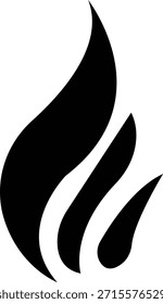 Icono de fuego con símbolos de llama en gradiente, negro, estilo plano, grupo de ilustración de energía de llama de calor ardiente para diseño de interfaz de usuario de peligro de seguridad y gráficos de emergencia