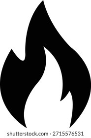 Icono de fuego con símbolos de llama en gradiente, negro, estilo plano, grupo de ilustración de energía de llama de calor ardiente para diseño de interfaz de usuario de peligro de seguridad y gráficos de emergencia