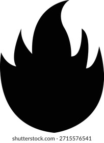Ícone de fogo com símbolos de chama em gradiente, plano preto, estilo, queima de calor do grupo de ilustração de energia para segurança de aviso de risco design de IU e gráficos de emergência