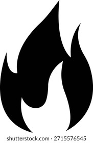 Icono de fuego con símbolos de llama en gradiente, negro, estilo plano, grupo de ilustración de energía de llama de calor ardiente para diseño de interfaz de usuario de peligro de seguridad y gráficos de emergencia