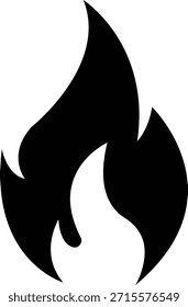 Icono de fuego con símbolos de llama en gradiente, negro, estilo plano, grupo de ilustración de energía de llama de calor ardiente para diseño de interfaz de usuario de peligro de seguridad y gráficos de emergencia