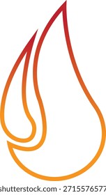 Icono de fuego con símbolos de llama en gradiente, línea, estilo, ilustración de energía de llama de calor ardiente para advertencia de seguridad Diseño de interfaz de usuario y gráficos de emergencia