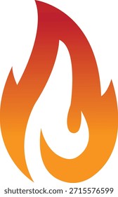 Fire icon with flame symbols in gradient, flat, style, burning heat blaze energy illustration for safety warning hazard UI design and emergency graphics