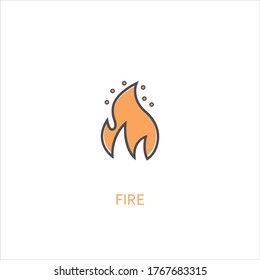 Fire icon. Flame vector symbol illustration. Can be used for web and mobile.
