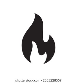 fire icon, flames isolated on white background, bonfire Vector illustration