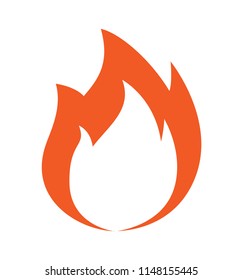 Fire icon flames vector illustration isolated on white background