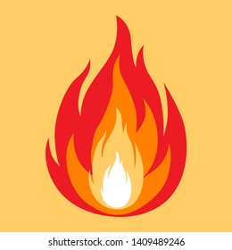 fire icon flames vector sign illustration isolated