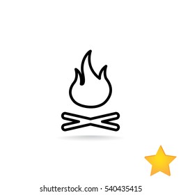  fire icon flat.