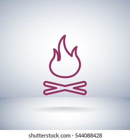  fire icon flat.
