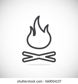  fire icon flat.