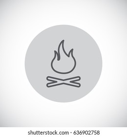  fire icon flat.