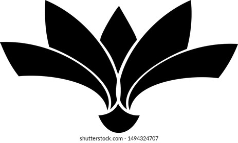 Fire icon in flat design with black