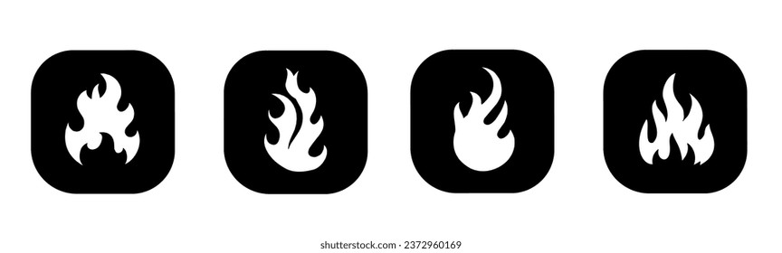 Fire icon in flat. A fire icon design. Stock vector.