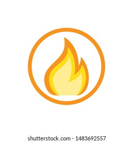 fire icon. flat illustration of a flame vector icon. fire sign symbol. vector of fire burning.